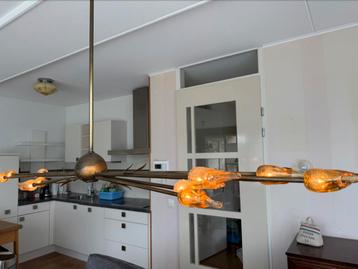Plafondlamp met handgeblazen kapjes om lampjes beschikbaar voor biedingen
