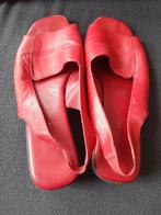 AEROSOLES open leren rode schoenen maat 40 6.5, Aerosoles, Gedragen, Rood, Sandalen of Muiltjes