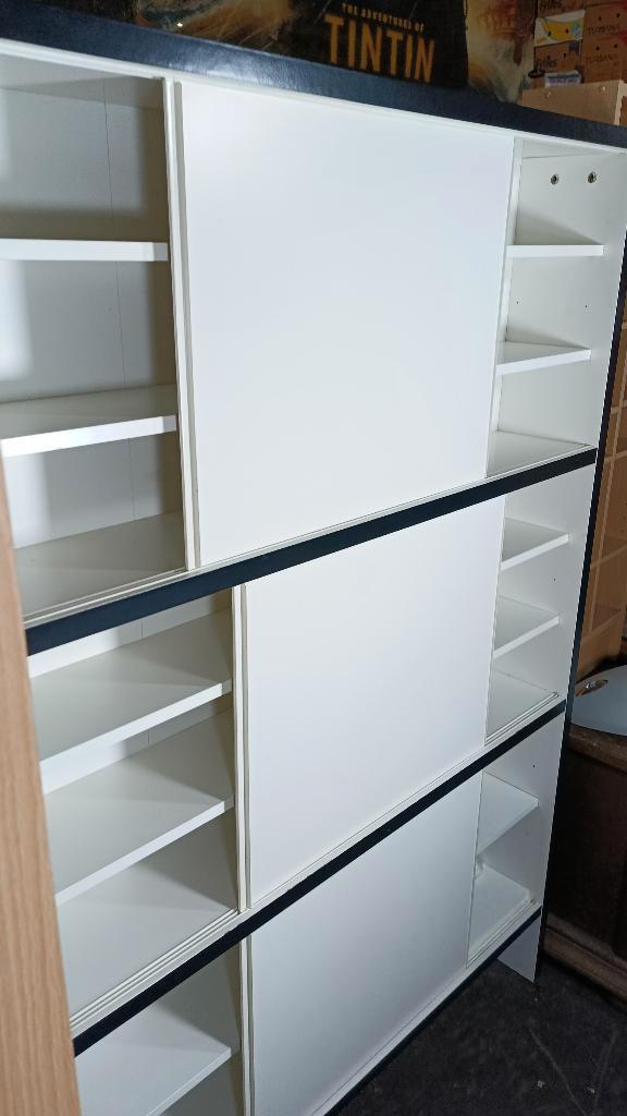 Grote CD/DVD kast zwart/wit 165x111x16, Huis en Inrichting, Kasten | Boekenkasten, Zo goed als nieuw, 100 tot 150 cm, 150 tot 200 cm
