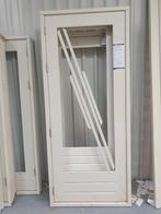 Meranti achter of balkon schuurdeur met kozijn HARDHOUT, Doe-het-zelf en Verbouw, Deuren en Horren, 80 tot 100 cm, Nieuw, Ophalen of Verzenden
