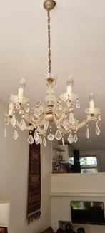 Kroonluchter met glas, Huis en Inrichting, Lampen | Kroonluchters, Ophalen, Gebruikt, Glas, Klassiek
