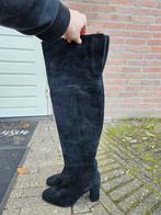Zwarte Suède Overknee Laarzen - Maat 40, Zwart, Ophalen of Verzenden, Zo goed als nieuw, Hoge laarzen