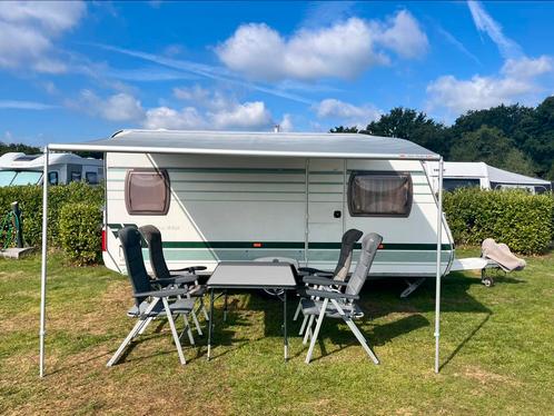 Topper:Chateau Calista 450 compleet vele extra’s, Caravans en Kamperen, Caravans, Particulier, tot en met 4, 1000 - 1250 kg, Rondzit