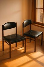 4 vintage stoelen Fristho met skaileer bekleed, Ophalen, Zo goed als nieuw, Bruin, Hout