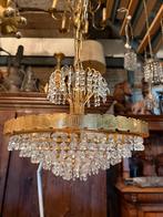 Jaren 60 regency kristal lamp, Vintage design hollywood regency mid century, 50 tot 75 cm, Ophalen of Verzenden, Zo goed als nieuw