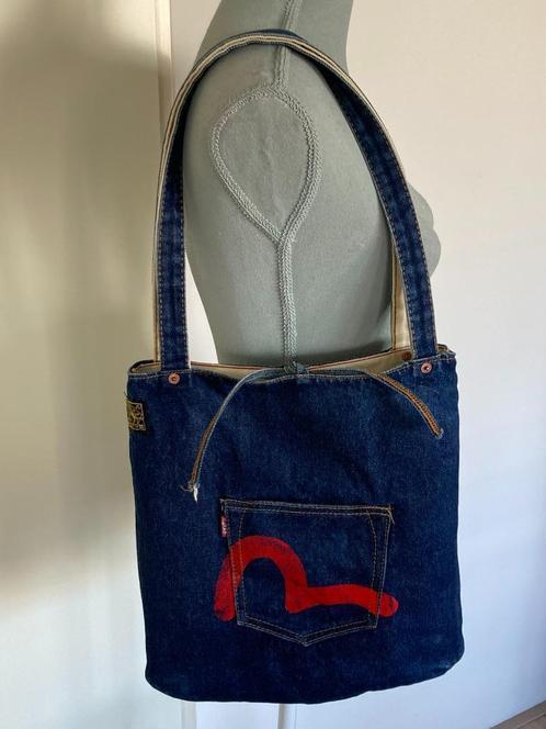 Tas/jeanstas - Evisu, Sieraden, Tassen en Uiterlijk, Tassen | Damestassen, Gebruikt, Shopper, Blauw, Ophalen of Verzenden