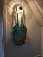 gehaakte tas boho hippie vintage stijl 100% katoen turquoise, Ophalen of Verzenden, Nieuw