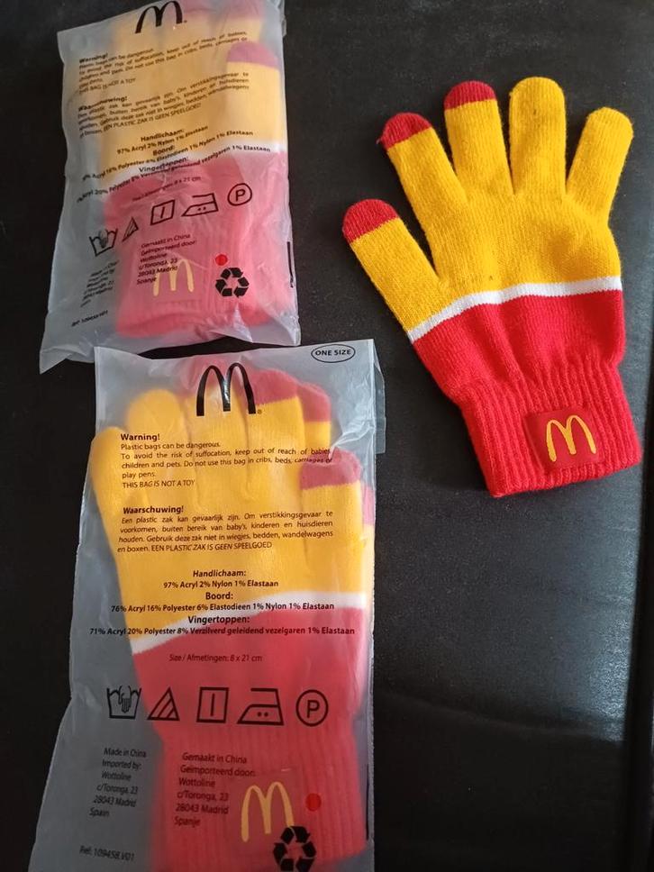 McDonald's Handschoenen - Nieuw in Verpakking!, Kleding | Dames, Mutsen, Sjaals en Handschoenen, Nieuw, Handschoenen, Ophalen of Verzenden
