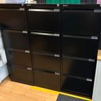 3x Bisley Stalen Archiefkast 4 Lades 47 x 62 x 132cm Zwart, Ophalen, Minder dan 50 cm, 100 tot 150 cm, Zo goed als nieuw