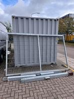Stalen draaipoort hek 195h x 300b, Met poort, Gebruikt, Overige typen, Ophalen of Verzenden