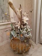 Decoratief bloemstuk in pot, Ophalen of Verzenden, Gebruikt, Overige materialen, Overige typen