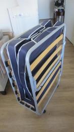 Opklapbed,verrijdbaar, Ophalen, Eenpersoons, Blauw, 190 cm of minder