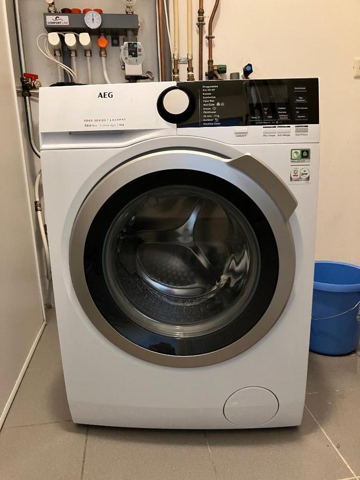 AEG L8FB86ES ÖKOMix, Witgoed en Apparatuur, Wasmachines, Zo goed als nieuw, Voorlader, 8 tot 10 kg, 85 tot 90 cm, 1200 tot 1600 toeren