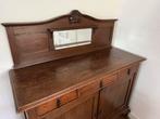 Vintage houten kast/ dressoir met spiegel, Antiek en Kunst, Ophalen
