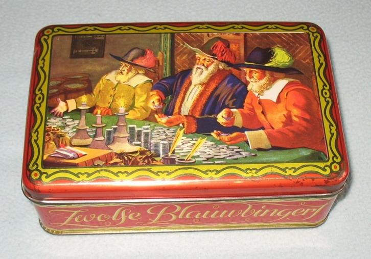 Koekblik Zwolse Blauwvinger, Verzamelen, Blikken, Gebruikt, Koek(jes), Overige merken, Ophalen of Verzenden