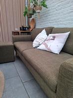 Stijlvolle Rechte Bank met Voetenbank, Huis en Inrichting, Banken | Bankstellen, Ophalen, Gebruikt, Driepersoons, 75 tot 100 cm