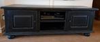Zwart houten TV meubel - 160cm - Landelijke stijl, Huis en Inrichting, Kasten | Televisiemeubels, Ophalen, 150 tot 200 cm, Zo goed als nieuw
