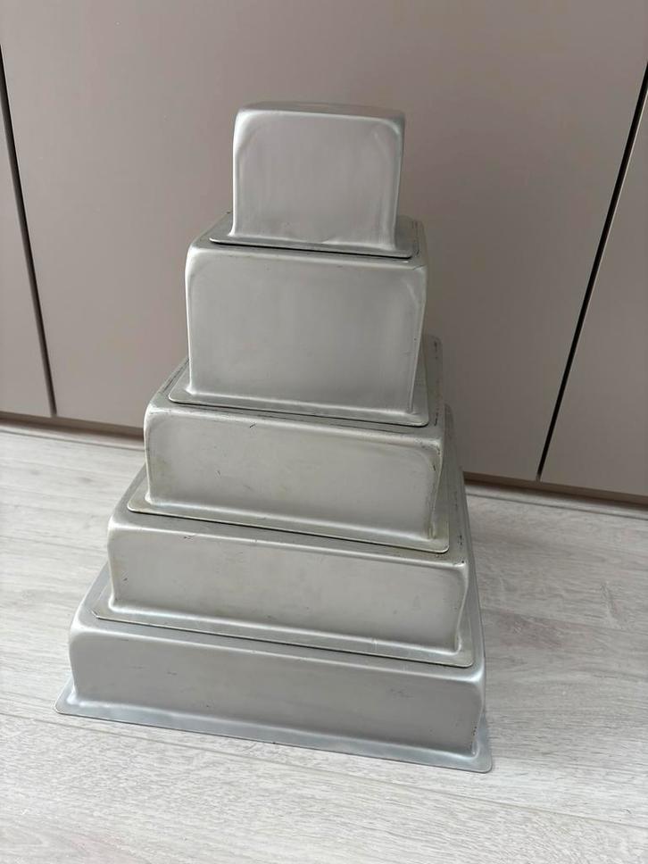 PME Arts & Craft Vierkante Bakblikken Set, Huis en Inrichting, Keuken | Keukenbenodigdheden, Gebruikt, Ophalen of Verzenden