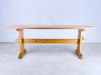 bankjes plantentafel bijzettafel vurenhout 120 cm 70s 80s, Gebruikt, -, -, Ophalen of Verzenden