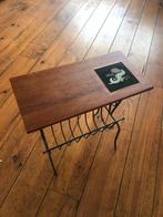 Prachtige vintage lectuurtafel / bijzettafel, vintage design, Ophalen of Verzenden, Zo goed als nieuw