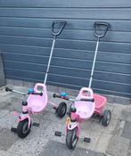 Puky driewielers met duwstang roze 2x, Ophalen, Gebruikt