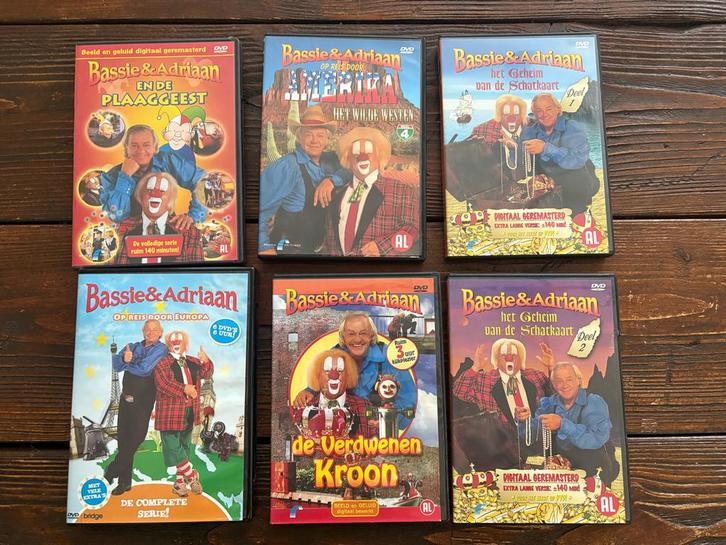 Bassie & Adriaan DVD Collectie, Cd's en Dvd's, Dvd's | Tv en Series, Zo goed als nieuw, Overige genres, Alle leeftijden, Ophalen of Verzenden
