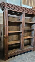 Antieke eiken boekenkast, vakkenkast, Ophalen, Met plank(en), Gebruikt, 100 tot 150 cm