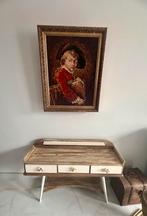 Vintage teak lage kaptafel/ sidetable, Huis en Inrichting, Tafels | Sidetables, Ophalen, 100 tot 150 cm, Zo goed als nieuw, 25 tot 50 cm