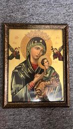 Icoon van Maria met Kind in Lijst, Antiek en Kunst, Antiek | Religie, Ophalen of Verzenden