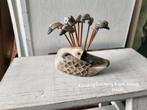 Houten Eend met Prikkers - Vintage Decoratie, Ophalen of Verzenden