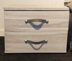 Tienerbed grijs hout incl. matras, nachtkastje, Huis en Inrichting, Ophalen, Gebruikt, 45 tot 65 cm, Minder dan 55 cm