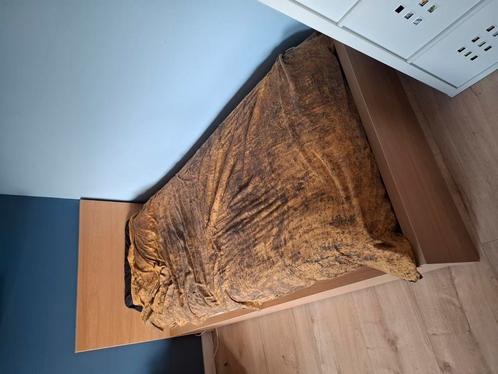 ikea malm, Huis en Inrichting, Slaapkamer | Bedden, Zo goed als nieuw, Eenpersoons, 90 cm, 200 cm, Hout, Bruin, Ophalen