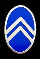 Citroën pin- ovaal blauw-zilverkleur emaile, Verzenden, Nieuw, Transport, Speldje of Pin