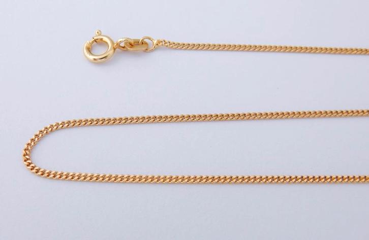 14k Gouden Ketting Cubaanse Gourmetschakel 42 cm (verkocht), Sieraden, Tassen en Uiterlijk, Kettingen, Nieuw, Goud, Goud, Verzenden