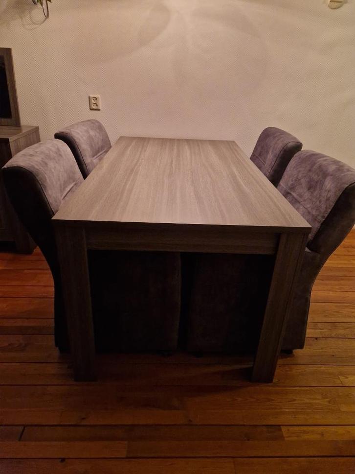 Meubelset compleet (salon en eettafel dressoir en tv meubel), Huis en Inrichting, Tafels | Eettafels, Gebruikt, Rechthoekig, Overige materialen