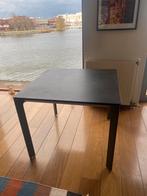 Zwarte aluminium tafel voor binnen/buiten, Huis en Inrichting, Ophalen, Metaal of Aluminium, Vierkant, Zo goed als nieuw
