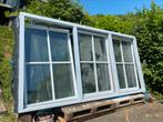 Groot Massief Meranti kozijn,170cmx330cmx11, Ophalen, Gebruikt, 150 tot 225 cm, Inclusief glas