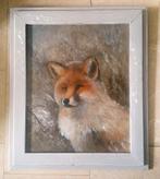 Vos in de sneeuw - gesigneerd RON HULST en gedateerd 2016, Ophalen of Verzenden