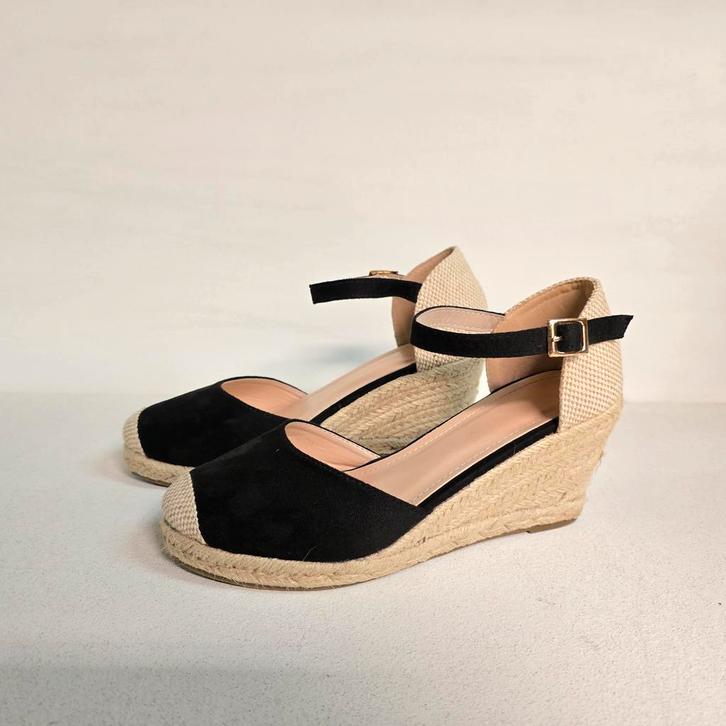 Espadrilles met Sleehak, Kayla, Zwart, Kleding | Dames, Schoenen, Ophalen of Verzenden