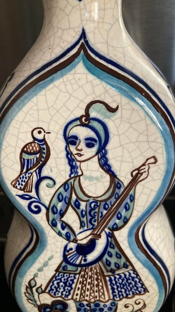 Fles Valkenier Iznik Perzie Volksambacht Russisch Prijs STUK, Antiek en Kunst, Verzenden