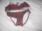 Nieuwe antraciet/zwart/felroze bikini cheetah print 170/176, Maat 170, Bikiniset, Meisje, Nieuw