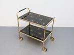 Vintage serveertrolley barcart #Rotundumvintage, Niet bekend, Metaal of Aluminium, 55 tot 75 cm, Zo goed als nieuw