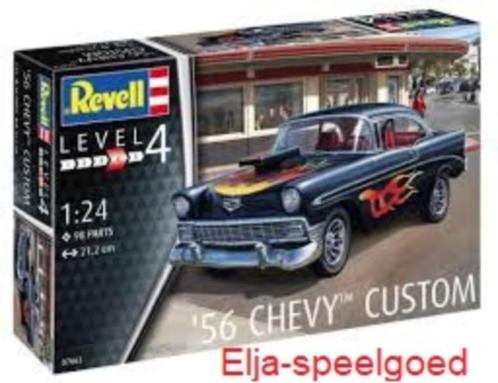 Revell I : 24 Chevy Customs ( 1956 ) NR 7663 modelbouw auto, Hobby en Vrije tijd, Modelbouw | Auto's en Voertuigen, Nieuw, Auto