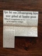 Voetbal krantenartikel Ajax Willem II maart 1962, Ophalen of Verzenden