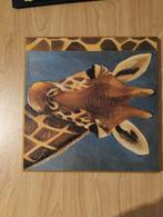 Houten schilderij - Giraffe, Ophalen of Verzenden