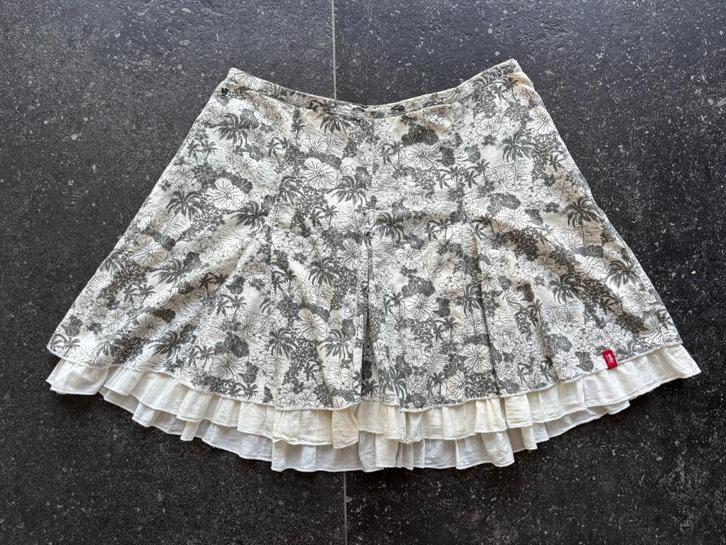 Zomerrok EDC, Kleding | Dames, Rokken, Zo goed als nieuw, Maat 38/40 (M), Wit, Boven de knie, Ophalen of Verzenden