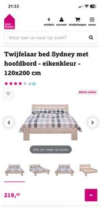 Eiken houten bed 120x200, Ophalen, Zo goed als nieuw, Twijfelaar, 120 cm