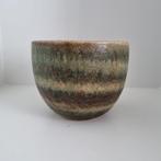 Grote retro bloempot vintage keramiek aardewerk, Ophalen of Verzenden