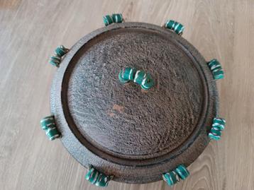 Unieke Vintage Aardewerk Pot met Deksel beschikbaar voor biedingen