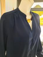 Donkerblauwe luchtige losvallende blouse top met boord 42 L, Kleding | Dames, Blouses en Tunieken, Blauw, Maat 42/44 (L), Ophalen of Verzenden